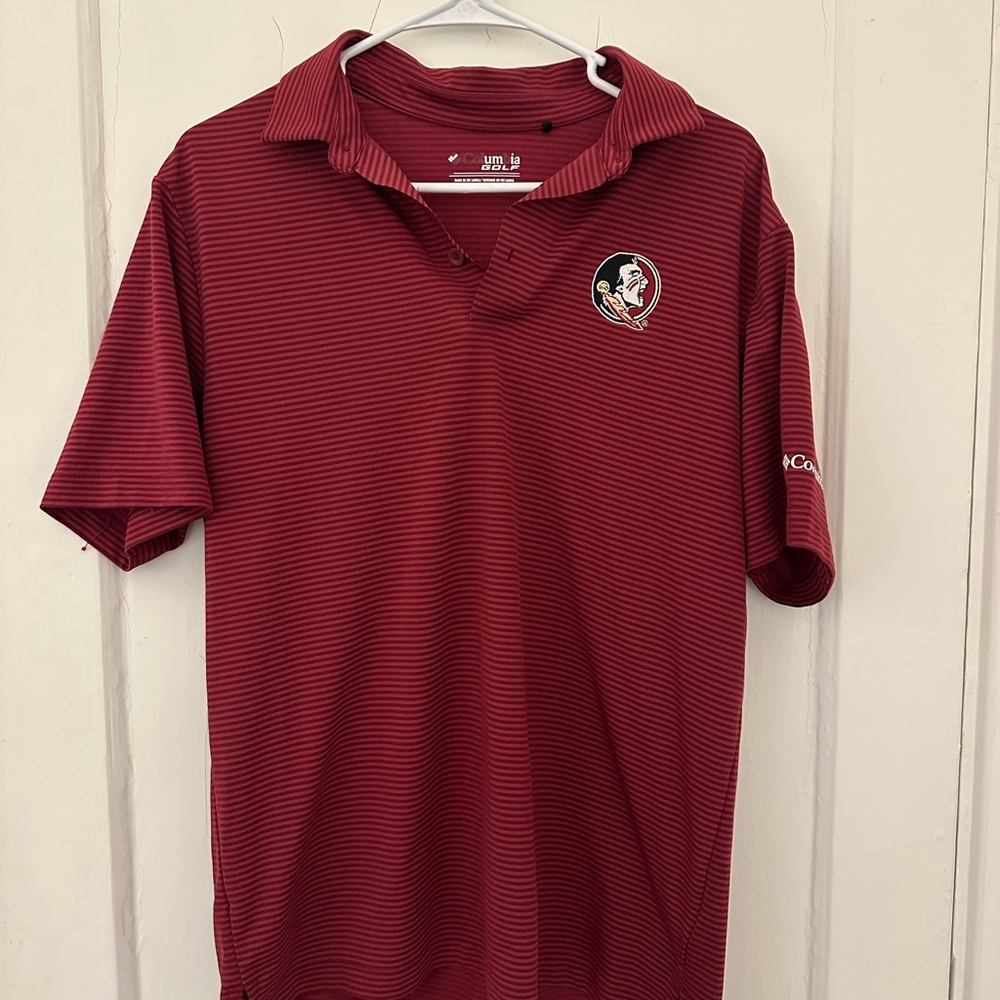 Garnet Columbia Golf Polo FSU